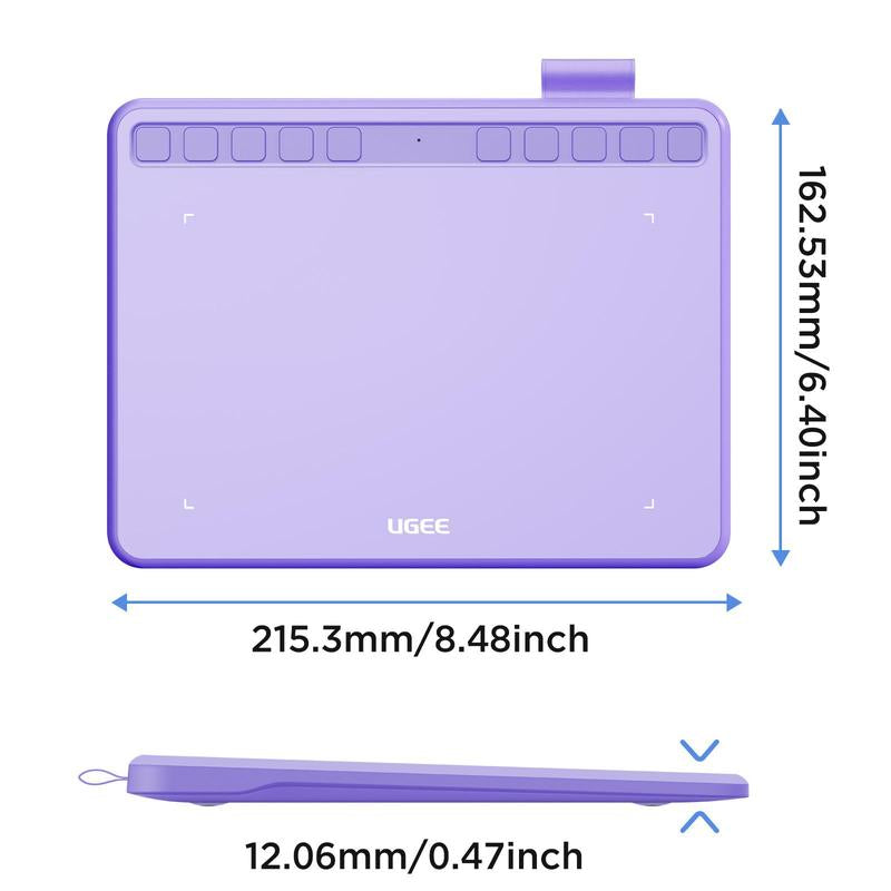 Portable Digital Drawing Tablet - Includes Battery-Free Stylus and 10 Programmable Keys for Artists and Writers